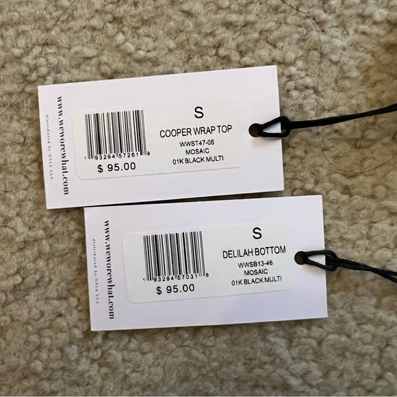 WeWoreWhat Cooper Wrap Bikini Top & Delilah Bikini Bottom Mosaic Print size S - Picture 6 of 7